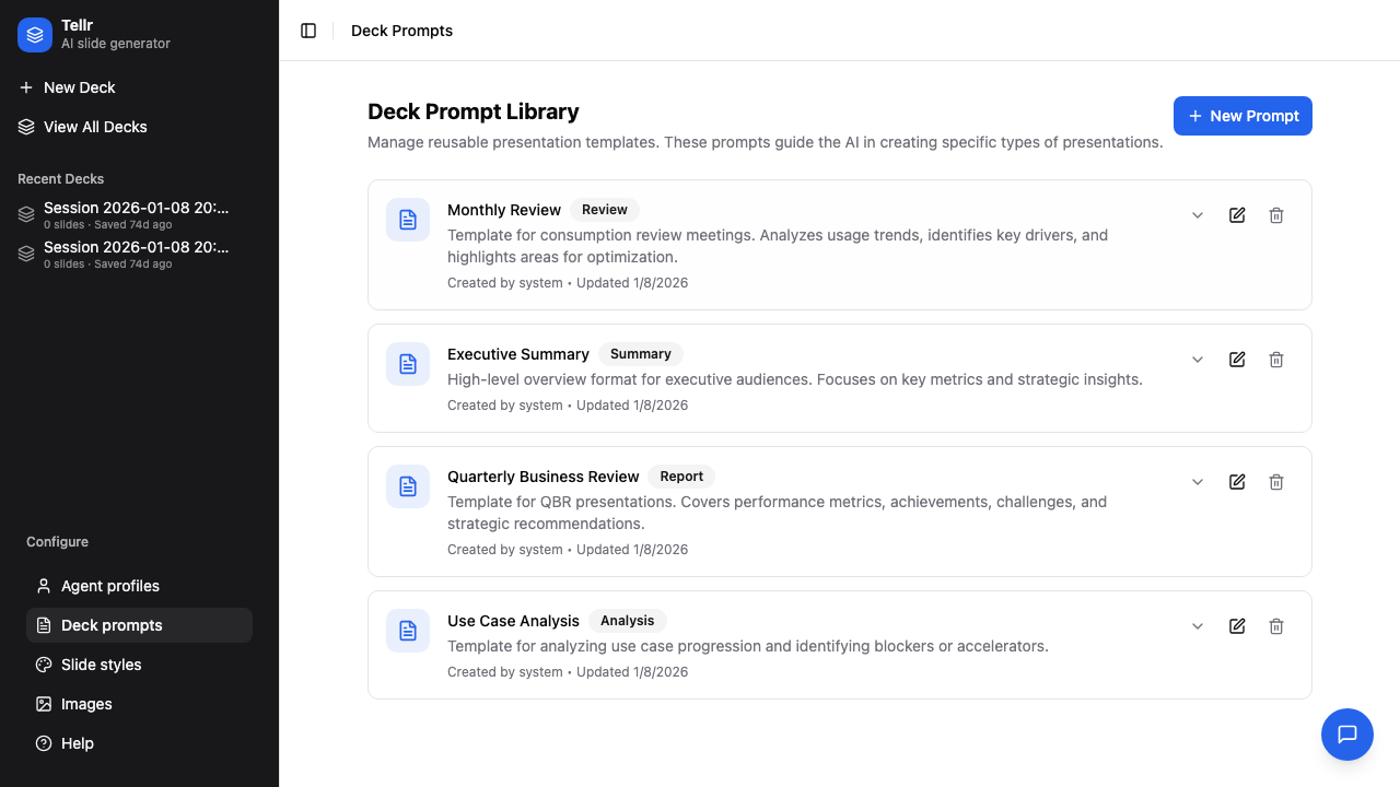 System prompt indicator